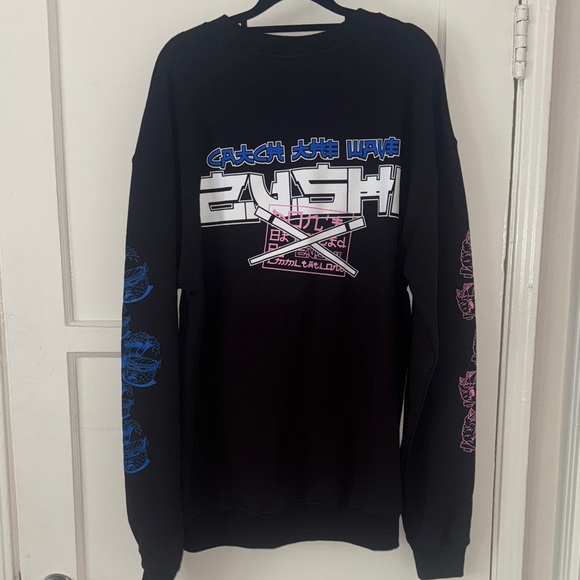 TenCo Zushi Black Graphic Crewneck Sweater - Picture 2 of 8